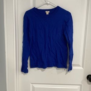 J Crew blue knit long sleeve sweater